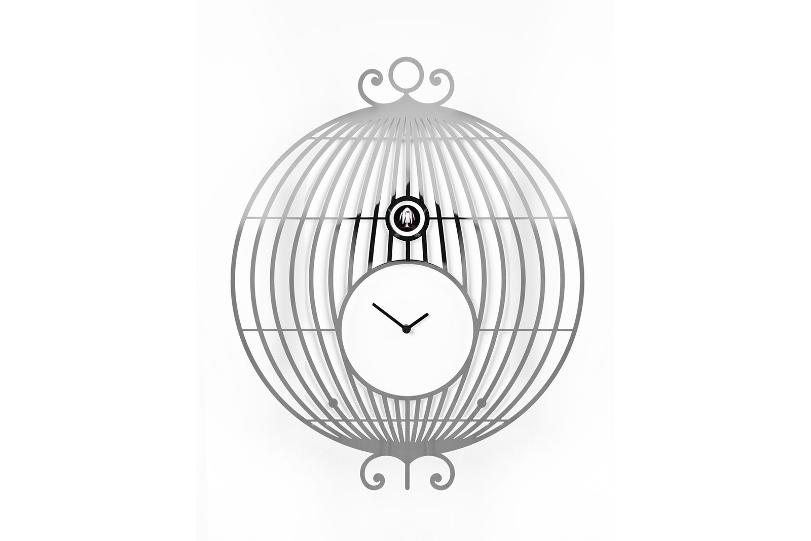 Wall clock stainless steel